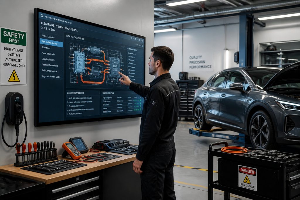 Diagnostic automobile avance pour vehicules electriques